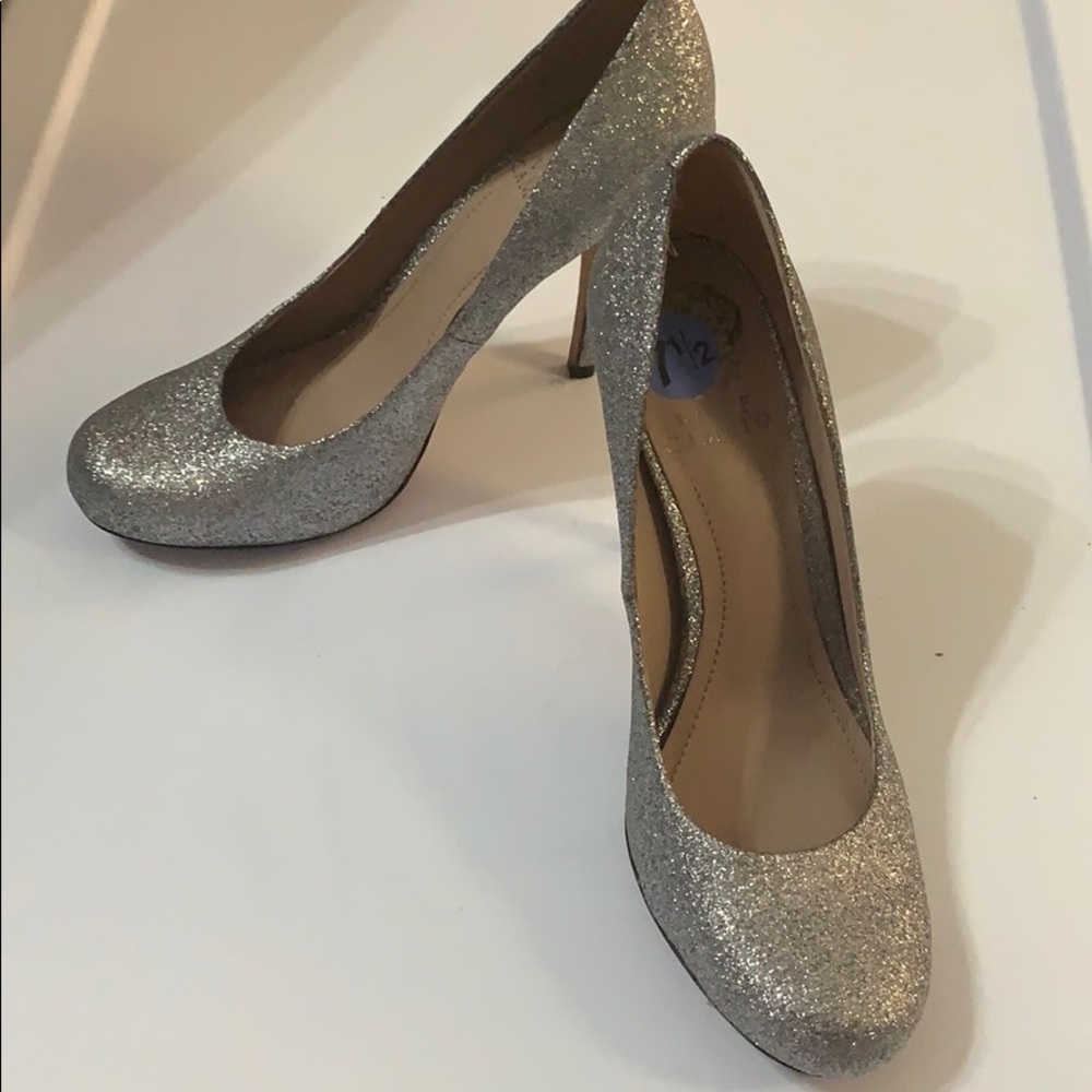 Silver glitter Vince Camuto heels